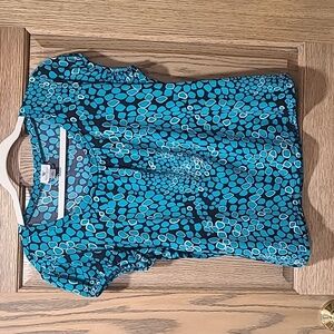 A2. Teal patterned shirt PXL